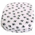 Fidorido Products FidoRido Products FRFCWB Fleece Cover - White with Black Paw Prints FRFCWB